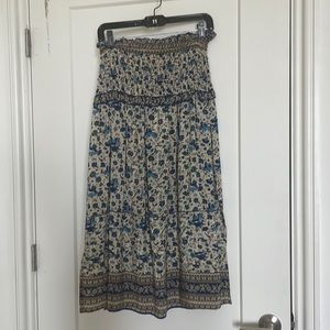 NWT SEA New York Silk Floral Smocked Midi Skirt
